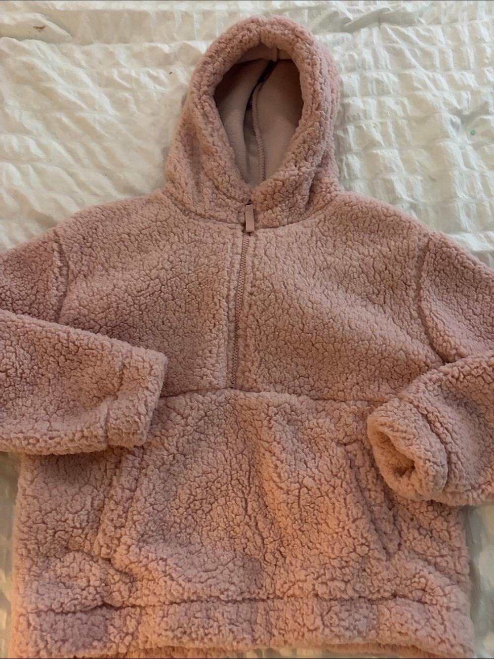 Mondetta Plush Pink Sherpa Hoodie for Kids